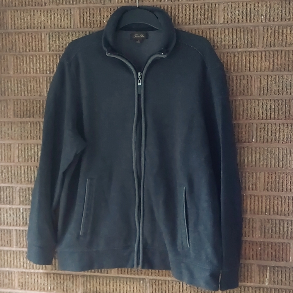 Like New mens Houndstooth Zip up with pockets Sz XL